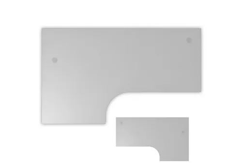 bümö Tischplatte DIY Schreibtischplatte, Eckform: 200 x 120 cm- Dekor: Grau
