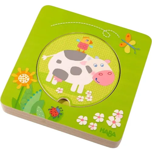 Holz Stapelpuzzle 5 Teile Der Bauernhof - Haba 301647