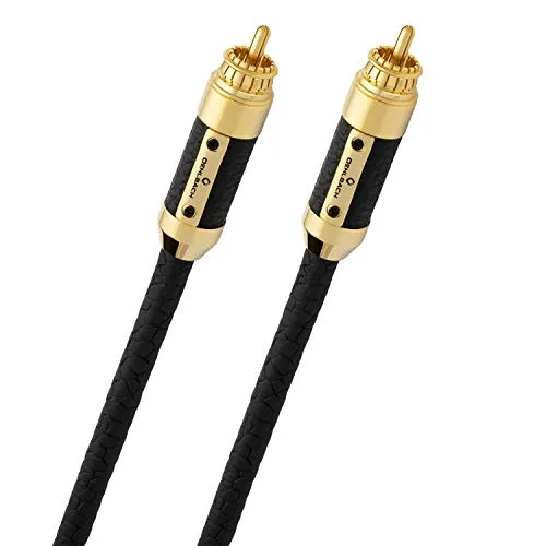 Oehlbach XXL Black Connection Master - High-End Cinch Audiokabel Set - HiFi-Kabel mit monokristallinem HPOCC Innenleiter für optimale Signalübertragung. Ideal für CD-Player und Verstärker, mit 24 kt. vergoldeten Kontakten und robuster Schirmung.