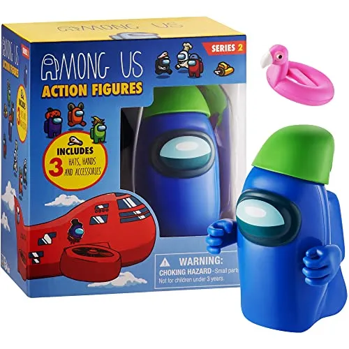 Among Us Sammel-Actionfigur Serie 2 mit Zubehör (blau)