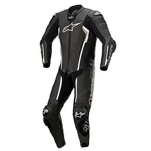 Alpinestars Missile V2 Lederkombi 1tlg. - Schwarz/Weiß - Größe 56 - Motorradkombis mit optimaler Abriebfestigkeit und Tech-Air® Vorbereitung für höchste Sicherheit und Bewegungsfreiheit auf der Rennstrecke.