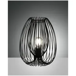 Fabas Luce CAMP Tischleuchte E27 1x40W schwarz - Trendige Drahtkorb-Design - Tischleuchten: Fabas Luce CAMP Tischleuchte mit integriertem Doppelkorb, stilvolles Design und 2 Jahre Garantie für nachhaltige Qualität.
