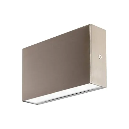 Arcchio Außen-Wandleuchte Karline, LED, Modern, Edelstahl - Moderne LED-Wandleuchte aus V4A Edelstahl mit warmweißem Licht, ideal für die Außenanwendung dank IP65 Schutz.