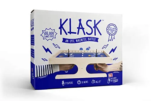 KLASK Spiel (Nordisch) - Spannendes Magnetspiel für 2 Spieler, fördert Geschicklichkeit und strategisches Denken