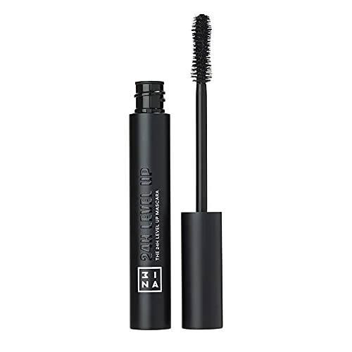 3INA MAKEUP - The 24H Level Up Mascara 900 - Schwarz Wimperntusche Lange Wimpern - Volume Länge Kurve Mascara - Sanduhrbürste Wimperntusche für Empfindliche Augen - Vegan - Cruelty Free