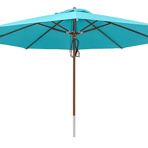 anndora® Sonnenschirm Marktschirm Gastronomie ø 4 m rund in blau von anndora