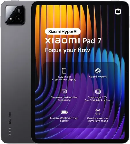 Xiaomi Pad 7 8+128GB Grafiktablett - Tablets: Leistungsstarkes Grafiktablett mit 3.2K Display, 4 Lautsprechern und 4K Videoaufnahme für kreative Profis.