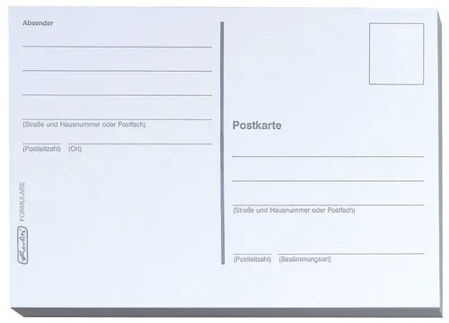 Herlitz Postkarten DIN A6 170 g/qm weiß 20 Karten