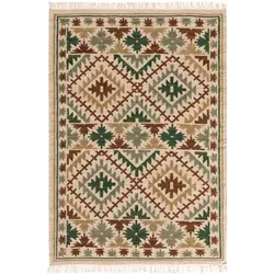 benuta Pure Kelim Teppich, Grün, Rechteckig 120x170 cm von benuta