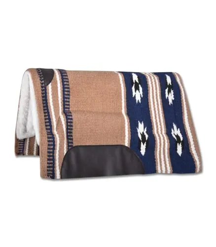 WALDHAUSEN Western Pad Utah, beige - Schabracken, anatomisch geformte Synthetik-Fell-Unterlage für optimalen Komfort und hervorragende Wollqualität, ideal für Westernreiter.