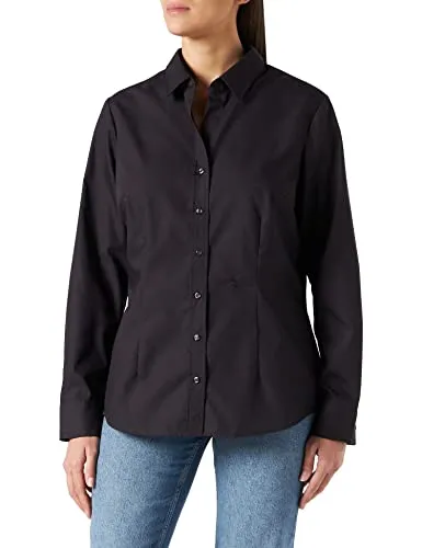 Seidensticker Bluse in Schwarz - Elegant & Zeitlos - Bluse in Schwarz, U-Boot-Ausschnitt und geradem Schnitt, ideal für schicke Anlässe oder das Büro.