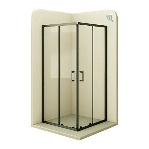 i-flair Schiebetür Duschkabine 80x80 cm - Platzsparend und elegant - Moderne Duschkabine mit Eckeinstieg aus 6 mm Sicherheitsglas. Ideal für kleine Badezimmer dank platzsparendem Schiebetürsystem. Einfache Reinigung durch Nano-Beschichtung und Easy-Clean System.