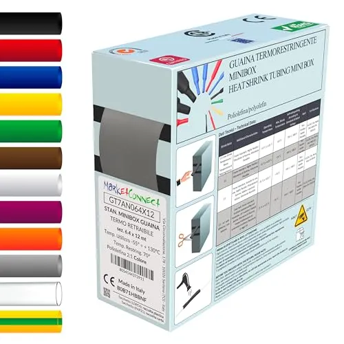 MarketConnect Schrumpfschlauch Ø 19,1 mm, L 5m Grau Mini Box 2:1 Standard