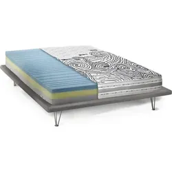 Einzelmatratze Dodogw, Herausnehmbare Matratze aus Memory Foam und Waterfoam, 100%  Italy, Anti-Milbe und hypoallergen, Cm 80x190h22 - Weiß