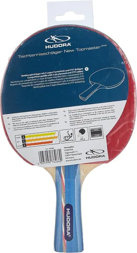 HUDORA Tischtennis-Schläger New Topmaster - Tischtennisschläger mit ITTF-Zulassung, bietet hohe Kontrolle, Spin und Geschwindigkeit. Ideal für Turniersport und Freizeit. Hochwertige Verarbeitung für besten Spielspaß!