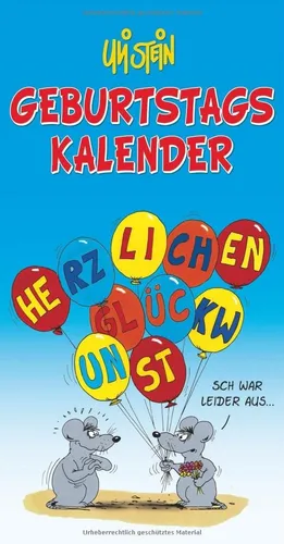 Uli Stein Geburtstagskalender Kalender ohne Jahr 30x15 von Gerd Koch