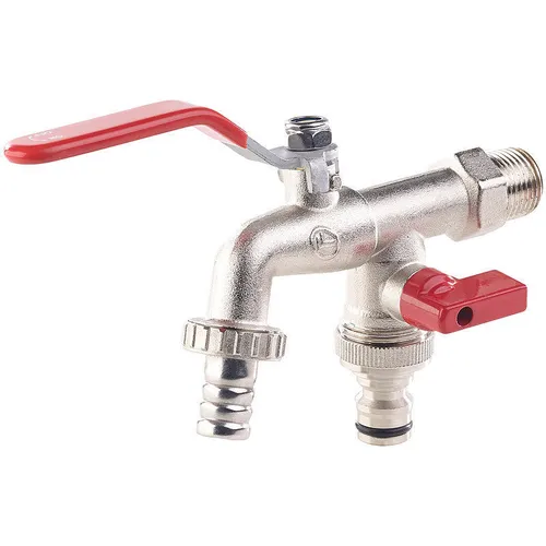 Wasserhahn doppelt Kugelventil Doppelwasserhahn