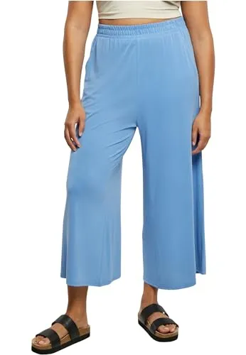Urban Classics Damen Hose Ladies Modal Culotte - Damen-Hosen in 3/4 Länge, mit elastischem Gummibund für perfekten Sitz und lockere Passform, ideal für sommerliche Outfits in Größen XS-5XL.