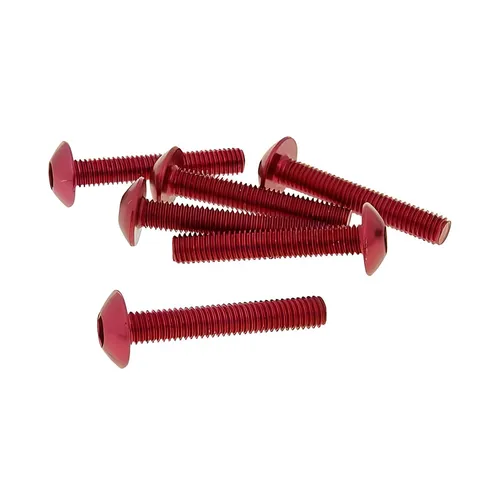 Schraubensatz 6 Stück Verkleidung Rot - M5X30 für Husaberg Hercules Mawi Ride
