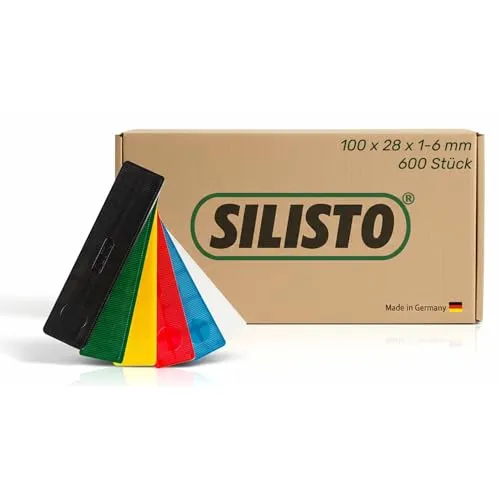 SILISTO Kunststoff Verglasungsklötze Set - 600 Stück für präzise Abstände - Fensterbeschläge - Vielseitige Distanzklötze für Trockenbau und Fensterbau, ideal als Unterleger und Ausrichtungshilfe.