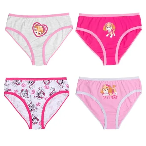 Paw Patrol - Unterhose für Mädchen Kinder Panty Slip Unterwäsche Rosa/Pink (4er Pack) (DE/NL/SE/PL, Numerisch, 110, 116, Regular, Rosa/Pink)