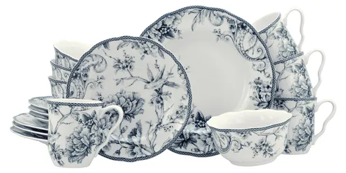 CreaTable Kombiservice 16-tlg. Adelaide Blau in blau von CreaTable