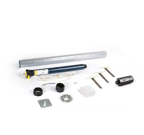 Somfy® Motorisiertes Achsen-Set für Rollläden - Fenstersicherungen: Kabelgebundene Achse für einfache Nachrüstung Ihrer Rollläden mit 10 nm Leistung, inklusive aller nötigen Befestigungselemente und Umsteller.