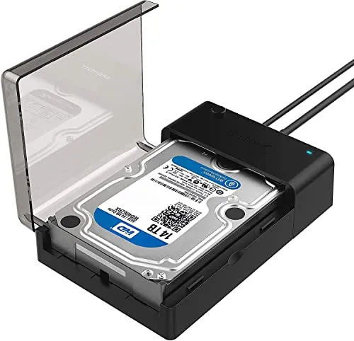 SABRENT Festplatten Dockingstation für 2,5''/3,5'' SATA HDD & SSD USB-A 5Gbps – Externes Festplattengehäuse USB 3.0 – Docking Station ohne Festplatte (EC-DFLT)
