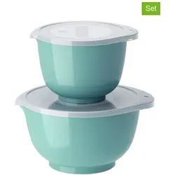 Rosti Margrethe Schüssel Set - 4-teilig in Nordic Green - Rührschüsseln Set aus recycelbarem Kunststoff, bruchsicher und temperaturbeständig von -18 °C bis +100 °C, ideal für Backen und Servieren.
