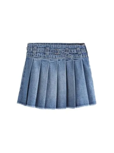 NEXT Denim-Rock mit Faltendetails – Mittelblau, 3 Jahre von Next