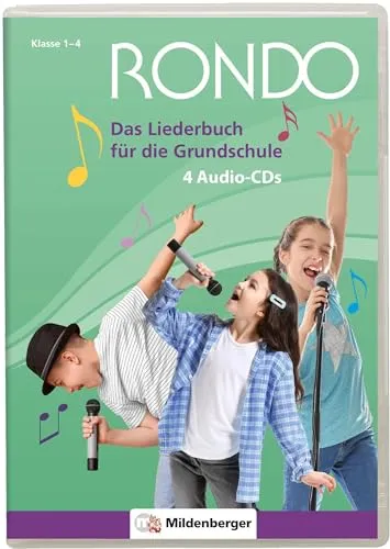RONDO - Das Liederbuch für die Grundschule - 4 Audio CDs - Hörbücher für die Grundschule, mit 4 Audio CDs voller Kinderlieder für Klassen 1-4, ideal zur musikalischen Förderung und für den Einsatz im Unterricht.