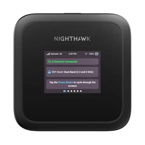 Netgear Nighthawk M3 - WiFi 6 4G/5G Mobile Router - Router mit Wi-Fi 6, bietet Geschwindigkeiten bis zu 3600 MBit/s für blitzschnelles Internet unterwegs. Ideal für Streaming und Gaming.