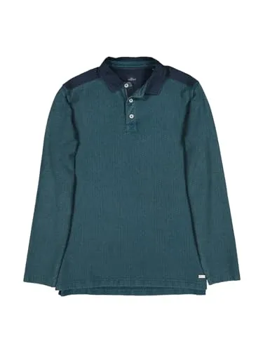engbers Herren Herren Langarm-Shirt mit Polokragen, Petrolgruen, 39224, Petrolgruen in Größe XXL