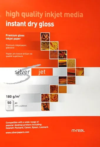 SILVERJET A5 Papier 50 Blatt Inkjet GLANZ 180g HIGH QUALITY PHOTO Inkjet media