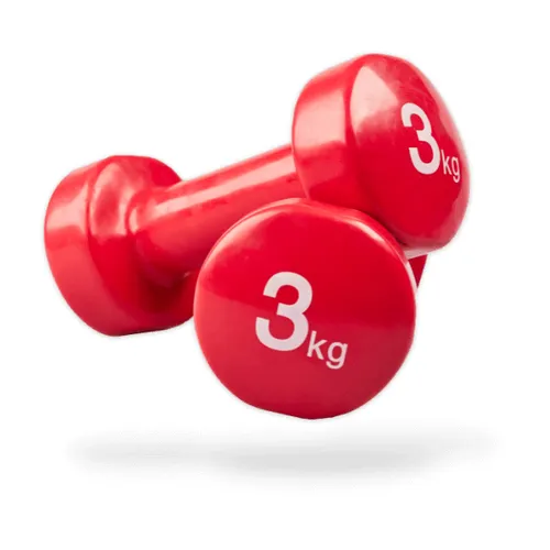 Matchu Sports Vinyl Kurzhantelset 2er Set in rot von Matchu Sports