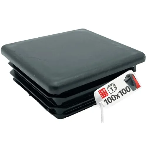 Produktbild Kunststoff Lamellenstopfen für Vierkantrohre Rohrstopfen Zaunkappen Möbelgleiter Schwarz für 100x100 mm Außenmaße 1 Stück