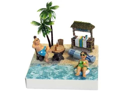 ZauberDeko Geldgeschenk Verpackung Tiki Bar für Urlaub und Feiern - Hochwertige Geldgeschenkverpackung mit fester Kartonage und durchsichtiger Abdeckung. Ideal für besondere Anlässe wie Geburtstage und Hochzeiten, enthält kreative Deko-Elemente für einen einzigartigen Präsentationsstil.