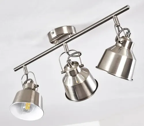 HOFSTEIN Safari Deckenleuchte Deckestrahlern Chrom gebürstet, 3-flammig E14 Neu