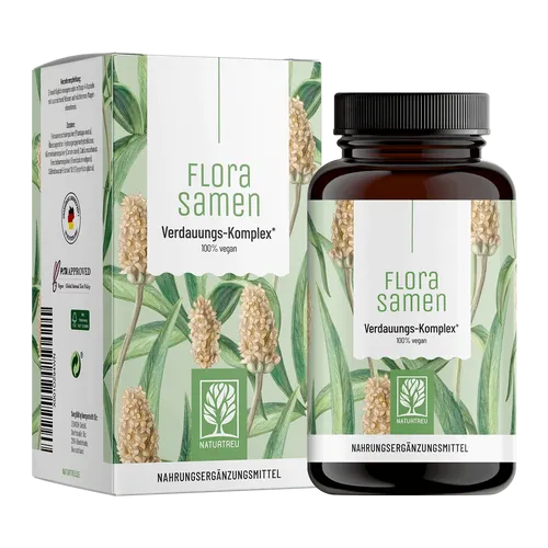 Flohsamenschalen Verdauungs Komplex Kapsel Calcium Fenchel Florasamen NATURTREU®