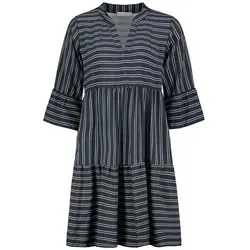 DENIMFY Sommerkleid DFFrida – A-Linie 3/4 Arm Viskose Kleid - Gemusterte Kleider – Das lässige Midi Kleid DFFrida aus 100% Viskose ist waschmaschinengeeignet und trocknet schnell, ideal für stylische Auftritte im Büro oder beim Date.