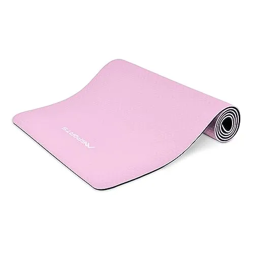 MSPORTS Yoga-Premium Matte mit Übungsposter - Pastellrosa 183 x 61 x 0,8 cm - Die Msports Yogamatte ist ideal für Yoga und Pilates, sowohl im Studio als auch zu Hause. Sie ist leicht, rutschfest und aus hautfreundlichem Material, perfekt für vielfältige Indoor- und Outdoor-Aktivitäten.