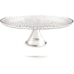 Excelsa Tortenständer Arabesque Glas 31 cm - Schalen & Schüsseln – stilvoller Tortenständer mit beeindruckendem arabesken Design, perfekt für besondere Anlässe und leicht spülmaschinenfest.