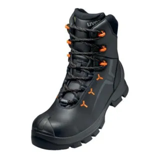MACSOLE® Stiefel S3 65303 schwarz/orange, Größe 43
