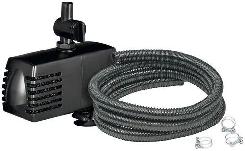 Ubbink Pumpenset für Wasserspeier Pond Decor 600, Schwarz - Wasserpumpen-Set für Gartenteiche, inklusive Pumpe, 3 m Spiralschlauch und Schlauchklemmen für eine einfache Installation und sofortigen Wasserspaß.