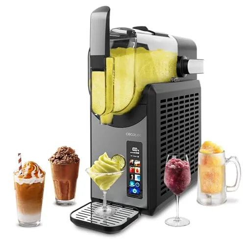 Cecotec Slush-Eis Maschine 2,6 L Twist&Ice 2600 - Speiseeisbereiter mit Touch-Steuerung und anpassbarer Kühlung. Bereitet bis zu 2,6 l Slush-Eis in nur 15-60 Minuten, ideal für Partys und Erfrischungen.