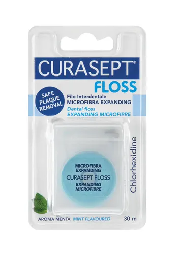 Curasept Expanding Floss Zahnseide mint CHX 30m Zahnzwischenraum Bürste reinigen