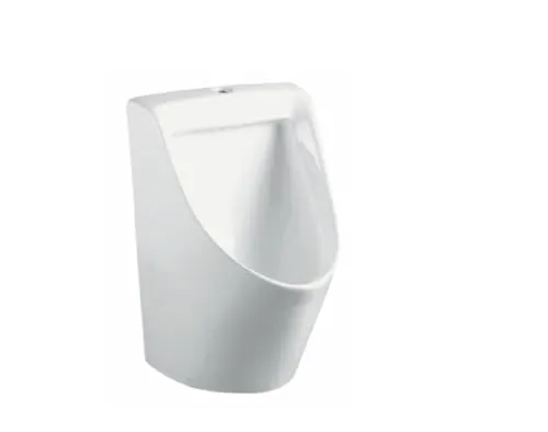 Urinal Wand Pissoir Komplettset – Elegantes Hänge-Urinal aus Keramik mit antibakterieller Beschichtung