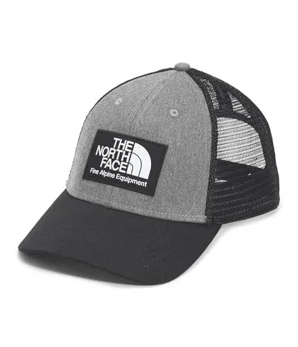 The North Face Mudder Trucker Kappe - tnfblack/tnfmediumgreyhtr - Stylische Trucker-Kappe aus 100% recyceltem Polyester, ideal für Freizeit und Alltag. Verstellbarer Verschluss und optimale Belüftung sorgen für hohen Tragekomfort.