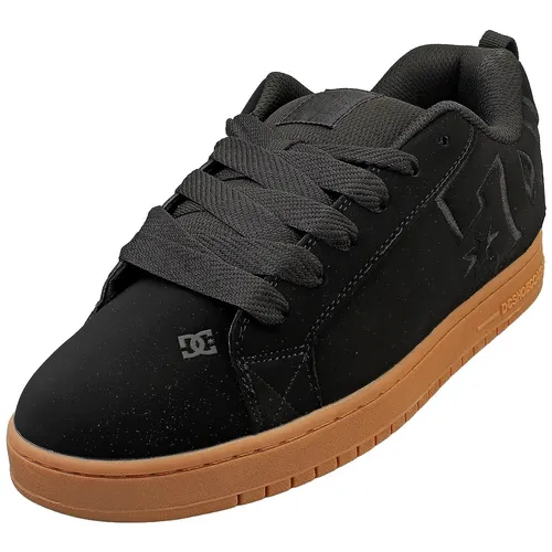 DC Schuhe Court Graphik Sneaker Schwarz-Gummi Herren 47 EU - Sneaker für Herren mit modernem Design, ideal für Freizeit und Beruf. Aus strapazierfähigem Leder und Synthetik gefertigt, bietet dieser Schuh Komfort und Stil.