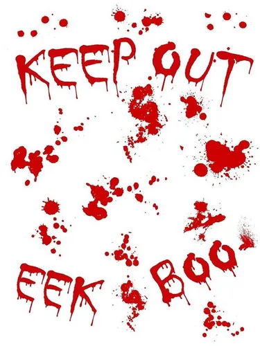F.I.G. Dekoobjekt Wall-Art Sticker - Halloween - Keep Out
